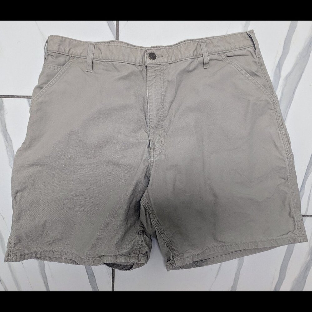 Vintage Carhartt Carpenter Work Shorts Mens 40 Khaki Cotton Mid-Rise Pockets